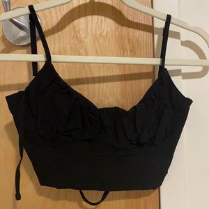 Shein Lace Up Back Cropped Top